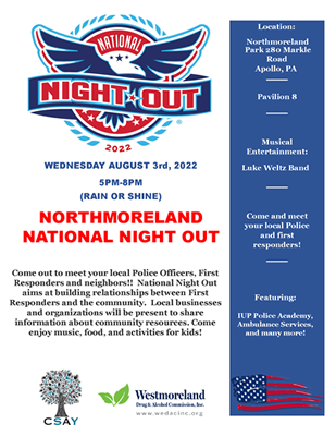 National Night Out - August 3rd