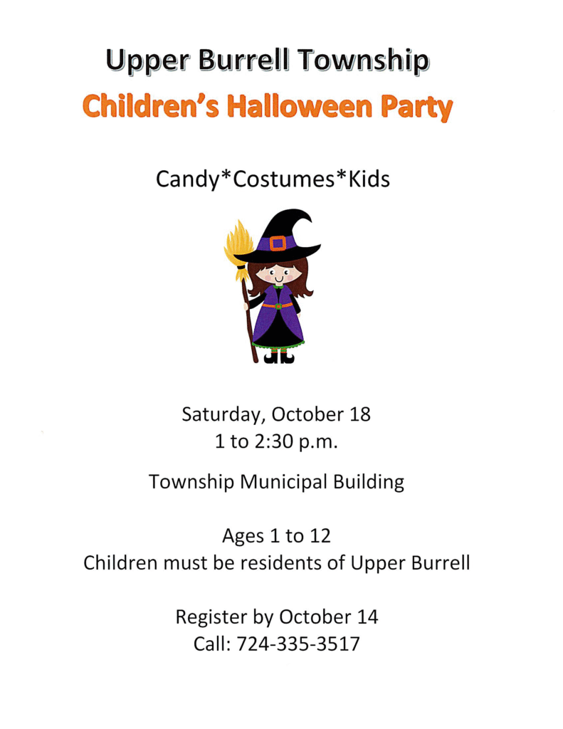 2025 Upper Burrell Township Halloween Party
